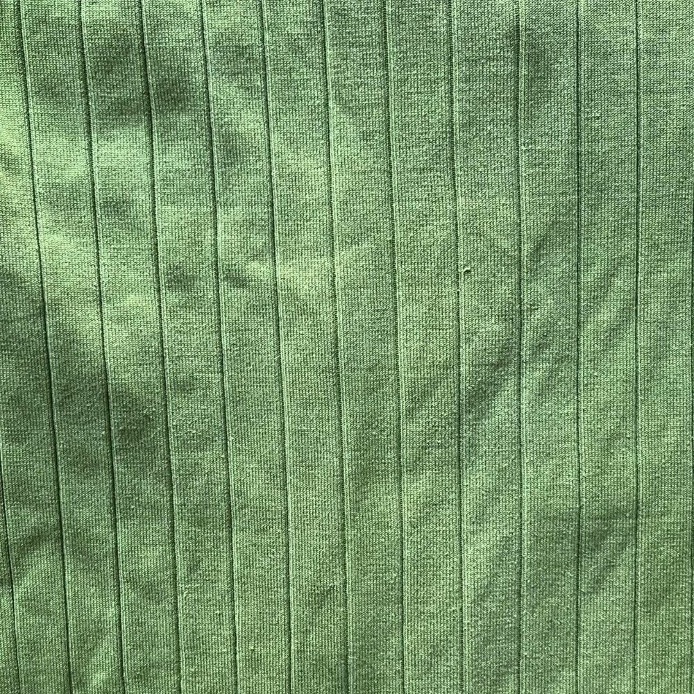 INC Blouse Womens Large Silk Green Ribbed Long Sleeve V-neck Grunge Y2K Top - Picture 8 of 8